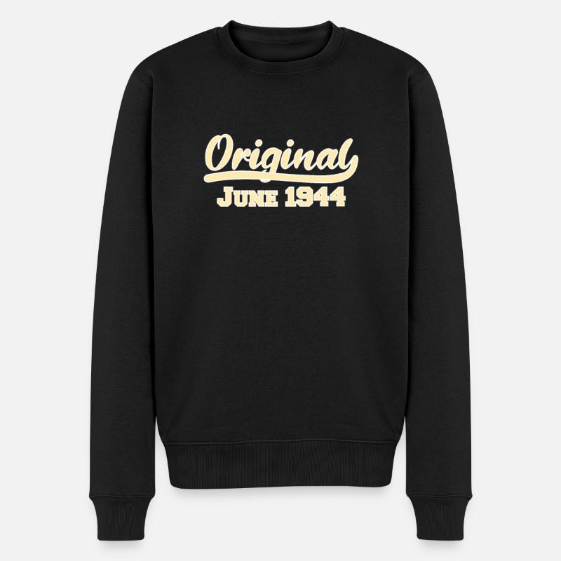 78e anniversaire Juin né 1944 Idée cadeau - Pull Premium bio Homme - noir