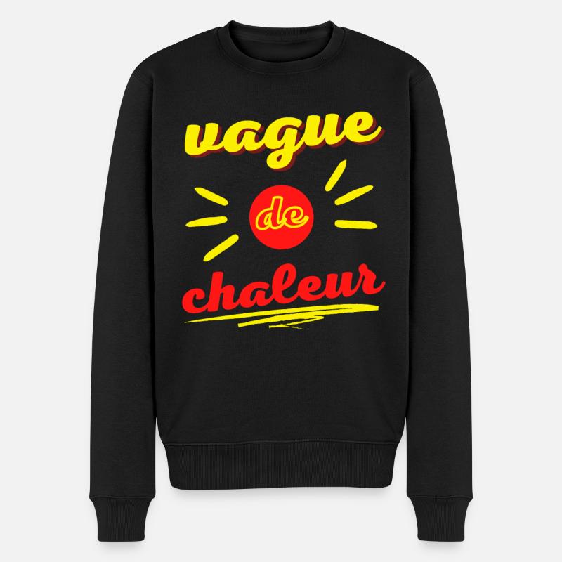 Vague de chaleur - Pull Premium bio Homme - noir