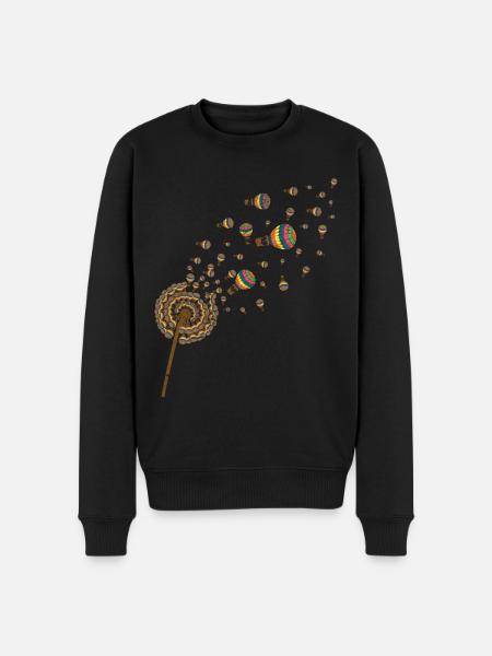 Montgolfière Pissenlit Idée cadeau Montgolfière - Pull Premium bio Homme - noir