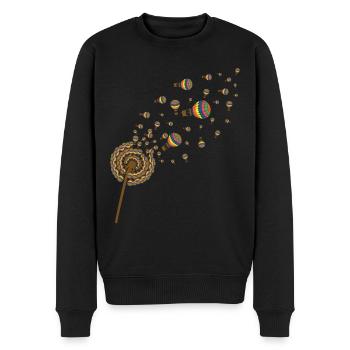 Ballonfahrer Geschenk Pusteblume Heißluftballon - Männer Premium Bio Pullover - Schwarz - Vorne - Nico (187cm)