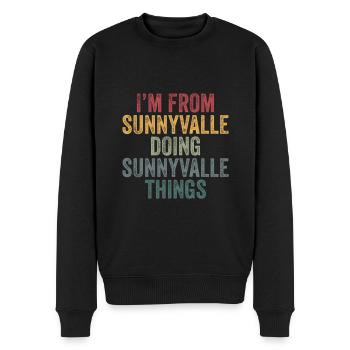 Sunnyvalle things city - Männer Premium Bio Pullover - Schwarz - Vorne - Nico (187cm)
