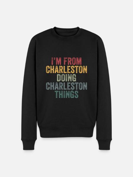 Charleston things city - Men's Premium Organic Jumper - black