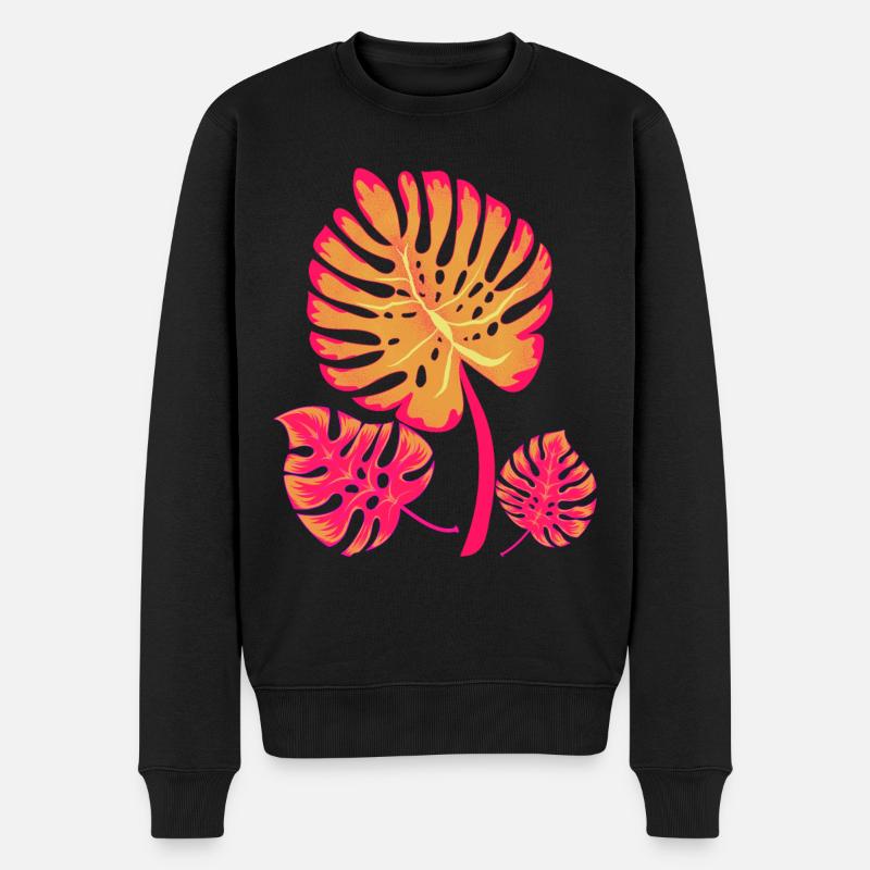 Hobbygärtner Geschenk Zimmerpflanze Monstera - Männer Premium Bio Pullover - Schwarz