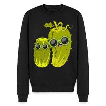 Funny Cucumber Sunglasses Vegetable Gift Cucumber - Men's Premium Organic Jumper - black - Front - Nico (187cm)