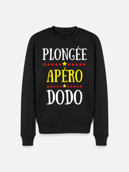 plongée apéro dodo - Pull Premium bio Homme - noir