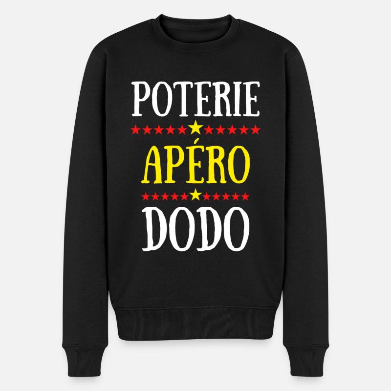 poterie apéro dodo - Pull Premium bio Homme - noir