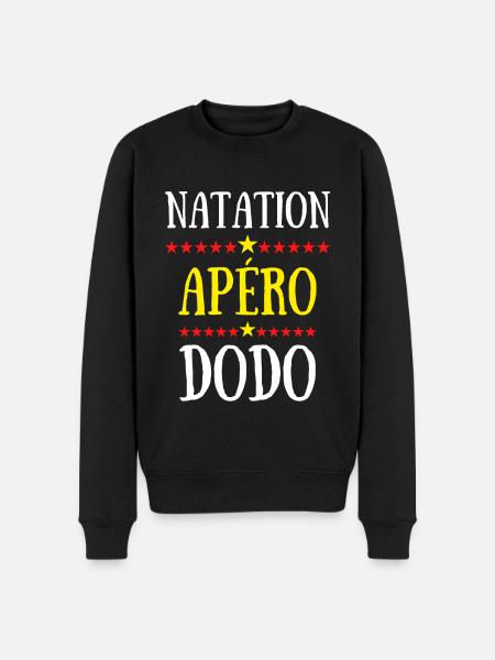 natation apéro dodo - Pull Premium bio Homme - noir