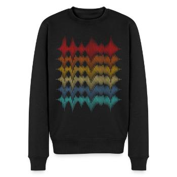 Égaliseur rétro DJ Gift Music Soundwave - Pull Premium bio Homme - noir - Devant - Nico (187cm)