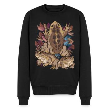 Amphibians Animal Motif Gift Frog Vintage Toad - Men's Premium Organic Jumper - black - Front - Nico (187cm)