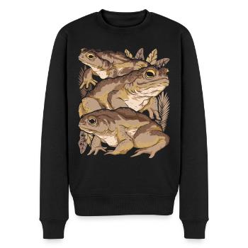 Amphibians Nature Animal Motif Gift Frog Toad - Men's Premium Organic Jumper - black - Front - Nico (187cm)