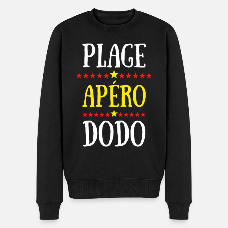 plage apéro dodo - Pull Premium bio Homme - noir