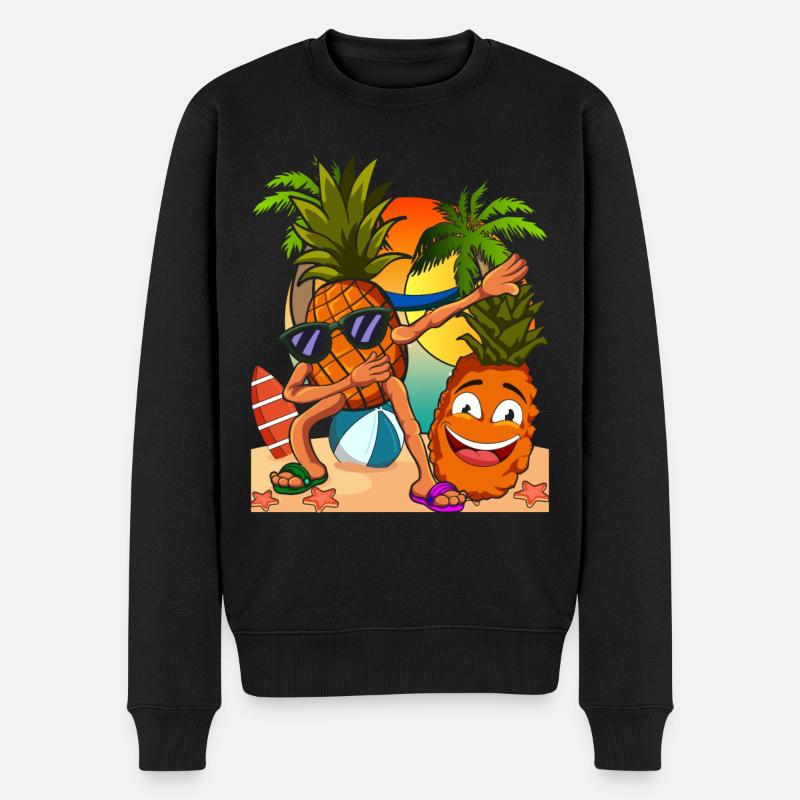 Pineapple - Men's Premium Organic Jumper - black