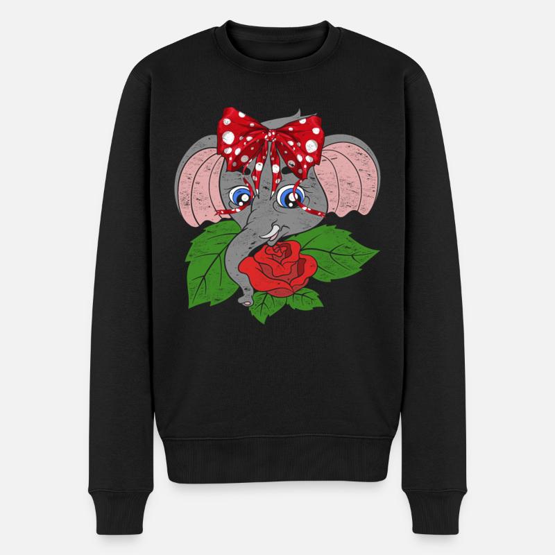 Éléphant - Pull Premium bio Homme - noir