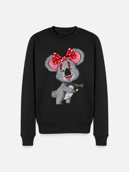 Koala - Männer Premium Bio Pullover - Schwarz