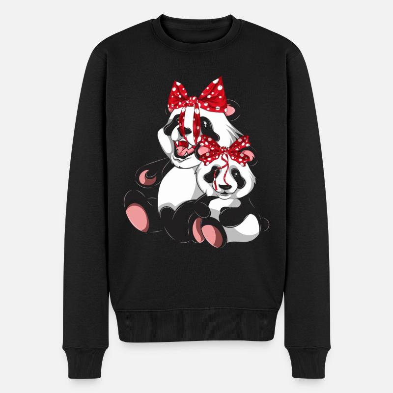 Panda - Pull Premium bio Homme - noir