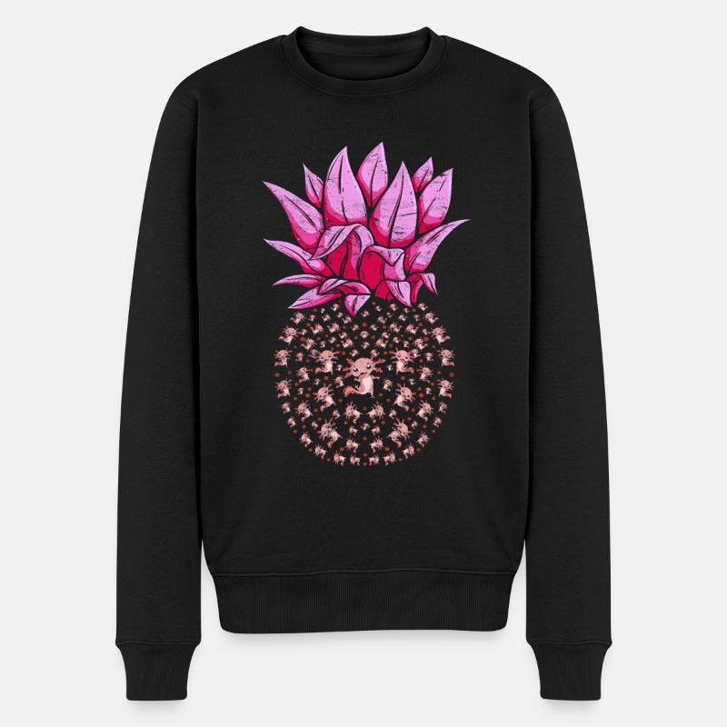 Ananas Axolotl - Pull Premium bio Homme - noir