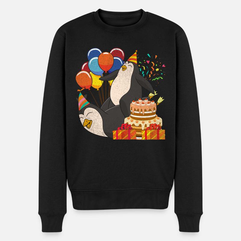 Anniversaire Animal Cadeau Pingouin - Pull Premium bio Homme - noir