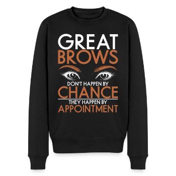 Eyebrow Beautician Gift Brow Artist - Men's Premium Organic Jumper - black - Front - Nico (187cm)