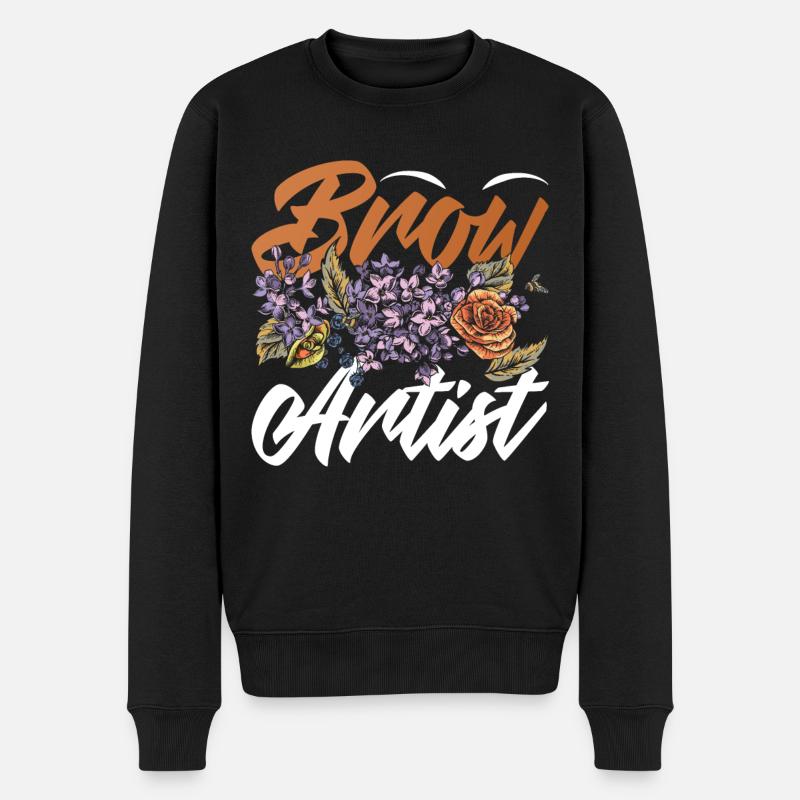 Brow Artist - Männer Premium Bio Pullover - Schwarz