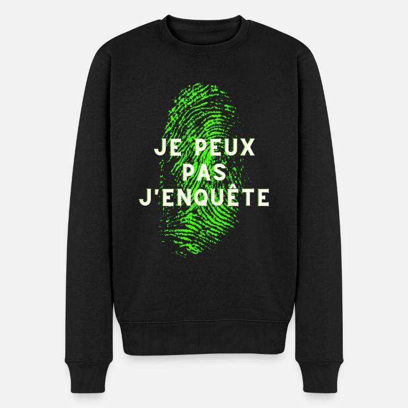 EMPREINTE DIGITALE JE PEUX PAS J ENQUÊTE - Pull Premium bio Homme - noir
