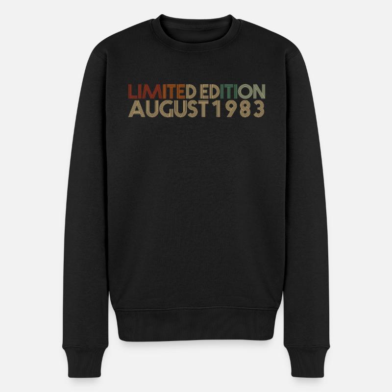 39. Geburtstag August Jahrgang 1983 Geschenkidee - Männer Premium Bio Pullover - Schwarz