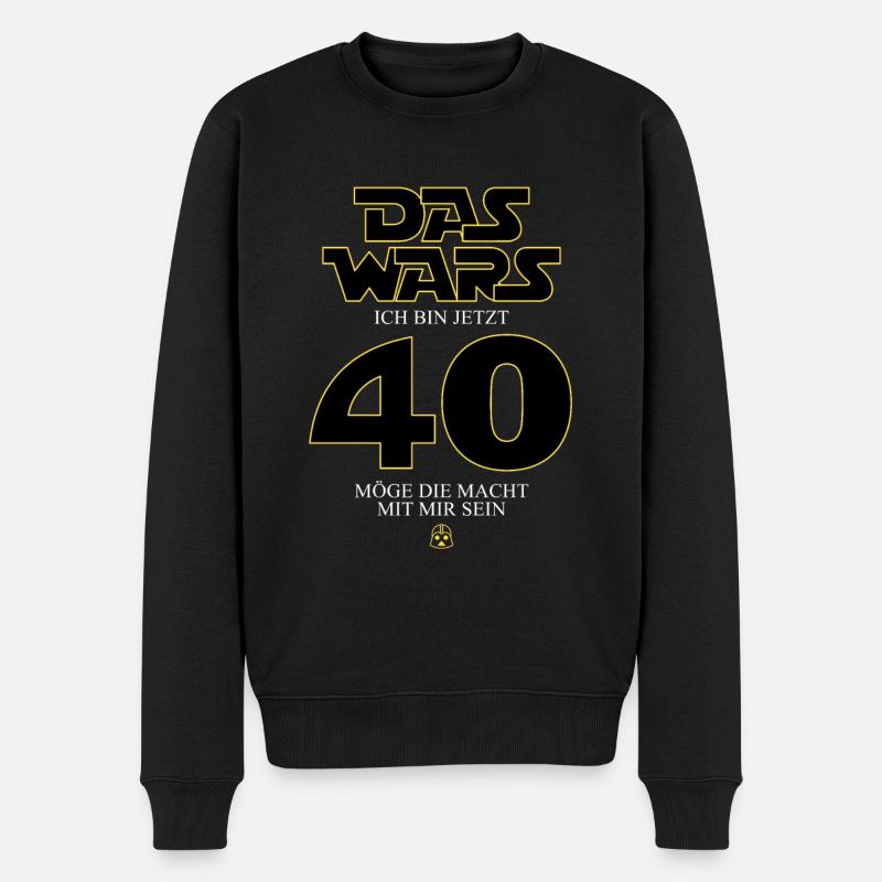 Das wars Ich bin jetzt 40 Jahre Geburtstag - Männer Premium Bio Pullover - Schwarz