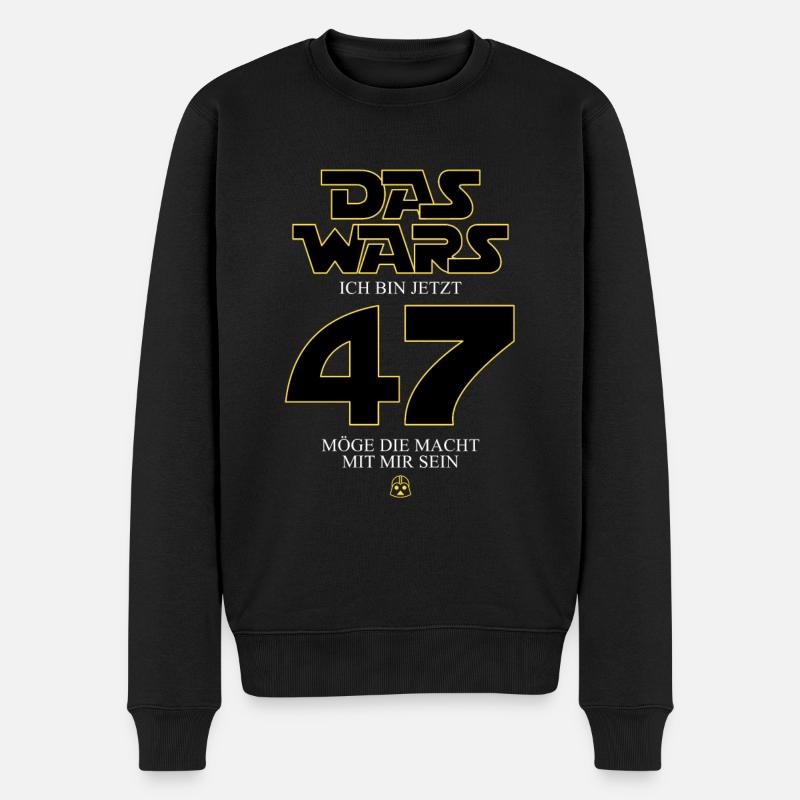 Das wars Ich bin jetzt 47 Jahre Geburtstag - Männer Premium Bio Pullover - Schwarz