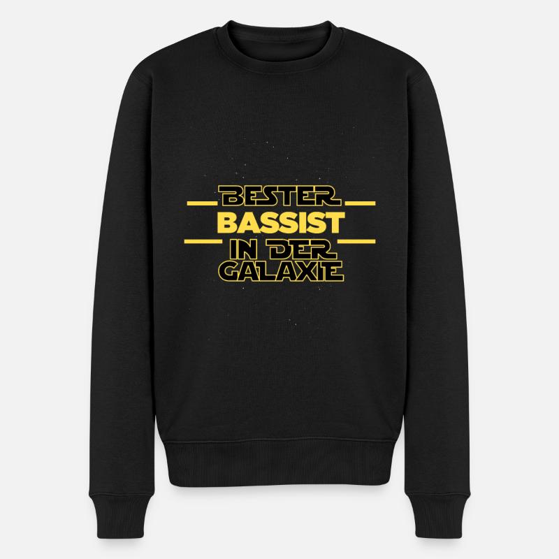Beste Bassist in der Galaxie - Männer Premium Bio Pullover - Schwarz