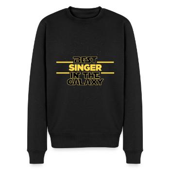 Best Singer in the galaxy music - Men's Premium Organic Jumper - black - Front - Nico (187cm)