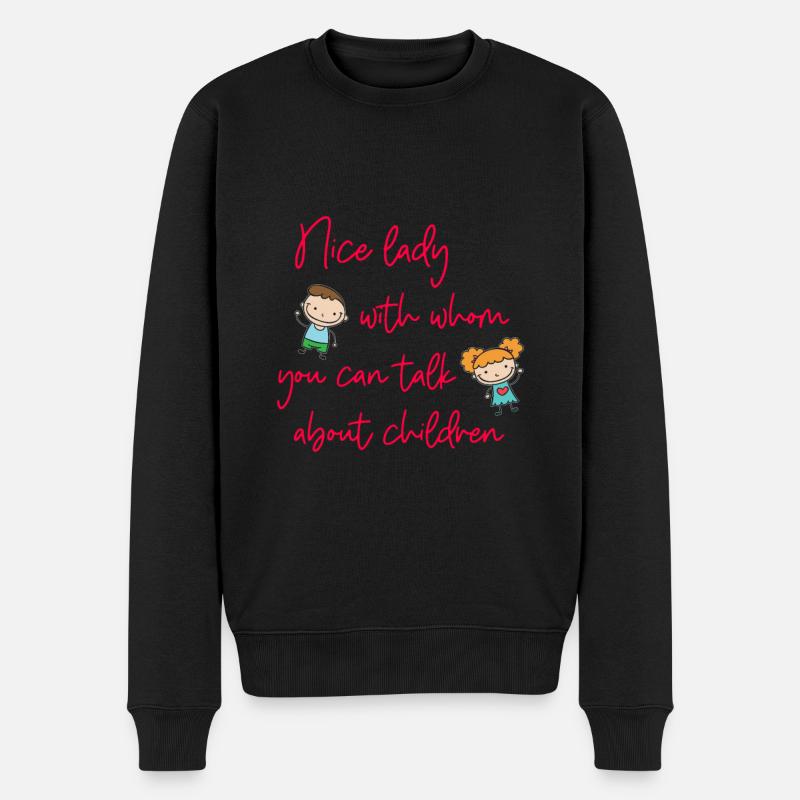 Nice Lady parle de l’éducateur pour enfants - Pull Premium bio Homme - noir