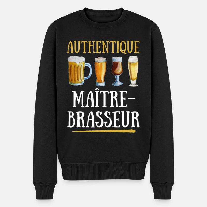 AUTHENTIQUE MAÏTRE BRASSEUR - Pull Premium bio Homme - noir