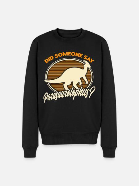 Parasaurolophus Dinosaur Lover Gift - Men's Premium Organic Jumper - black