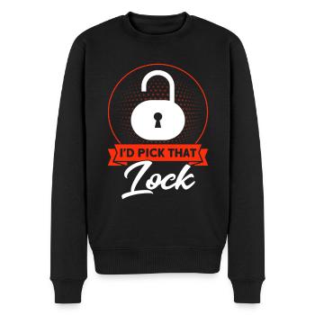 Ich würde dieses Schloss knacken Geschenk - Männer Premium Bio Pullover - Schwarz - Vorne - Nico (187cm)