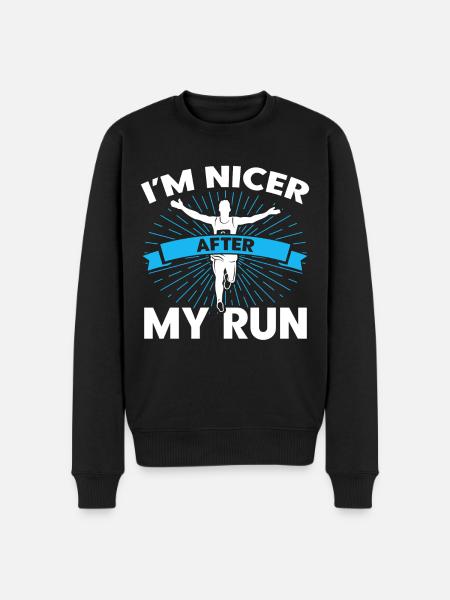 Running Runner Jogger Gift - Men's Premium Organic Jumper - black