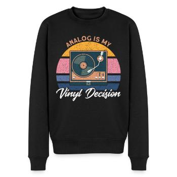 Disque vinyle LP Collector Cadeau - Pull Premium bio Homme - noir - Devant - Nico (187cm)