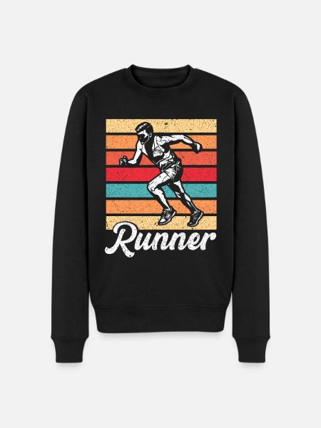 Jogging Running Jogger Gift - Men's Premium Organic Jumper - black