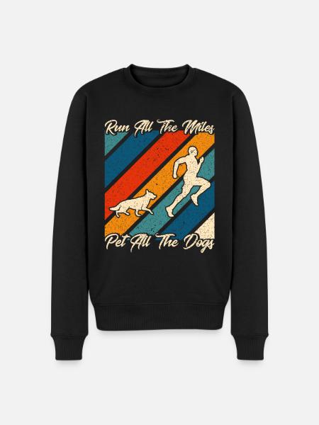 Half Marathon Jogging Running Gift - Men's Premium Organic Jumper - black