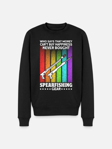 Speerfischen Freitaucher Speerfischer Fischer - Männer Premium Bio Pullover - Schwarz