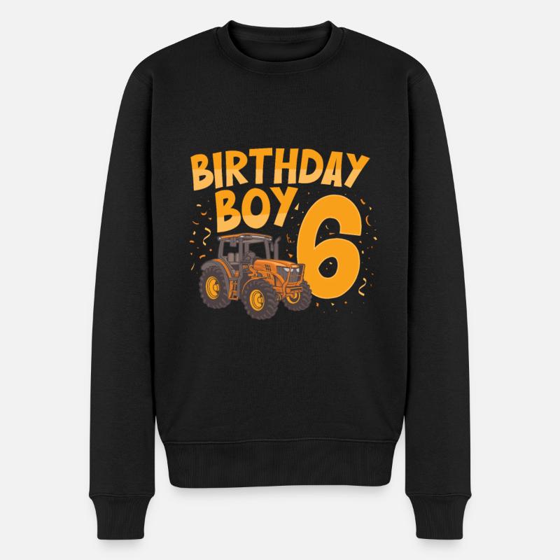 Bithday boy 6 tracteur - Pull Premium bio Homme - noir