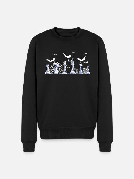 Schachfiguren - Männer Premium Bio Pullover - Schwarz