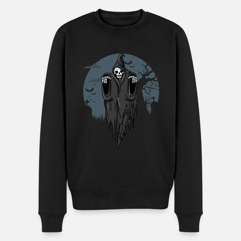 Skelett - Männer Premium Bio Pullover - Schwarz