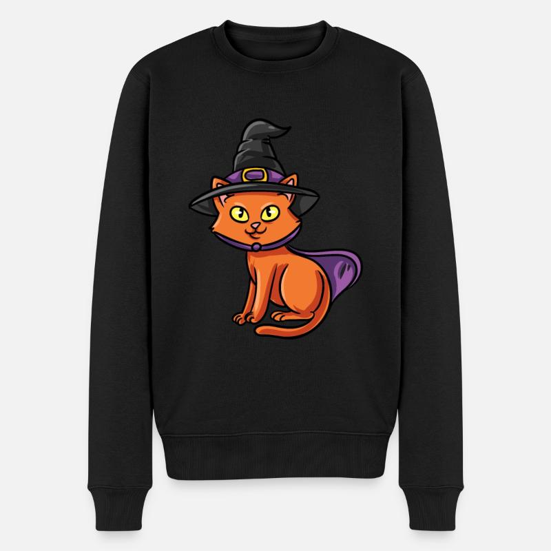 Chat sorcière - Pull Premium bio Homme - noir
