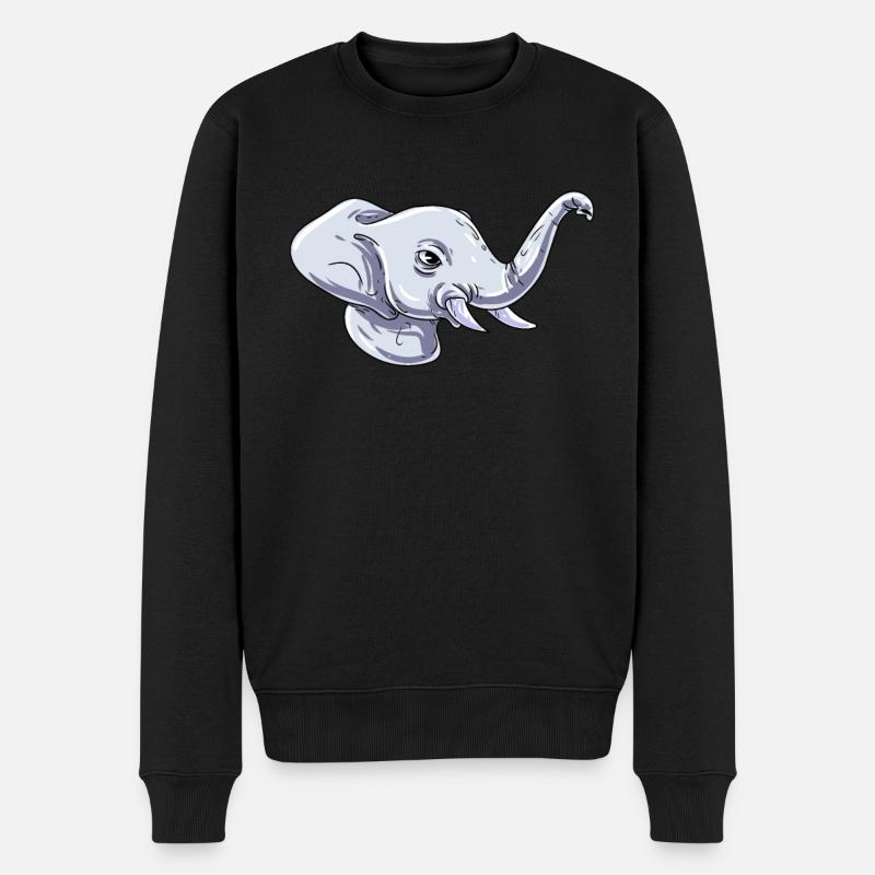 Tête d’éléphant - Pull Premium bio Homme - noir