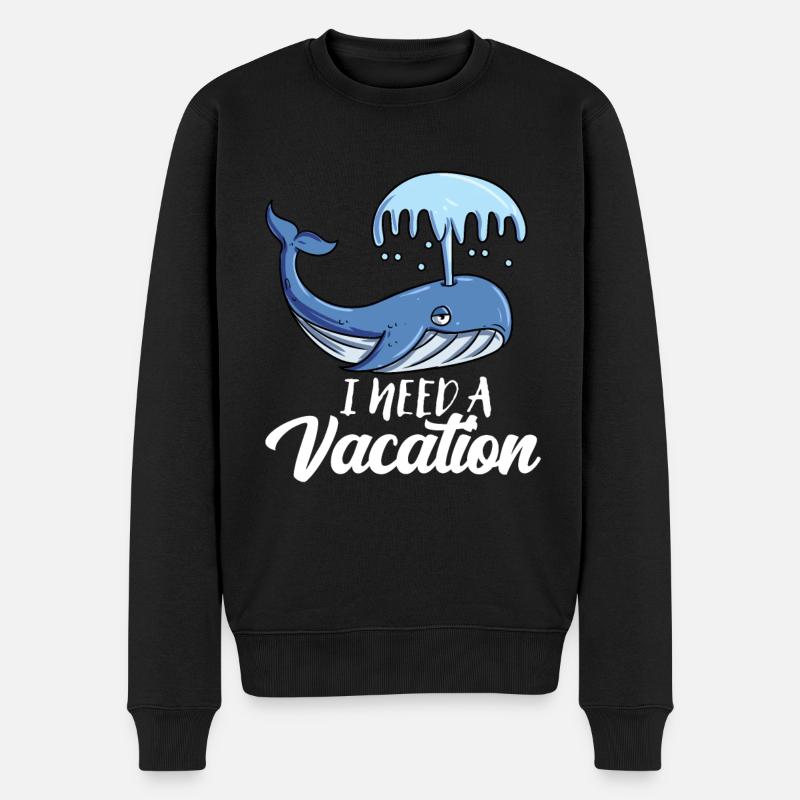 Baleine bleue - Pull Premium bio Homme - noir