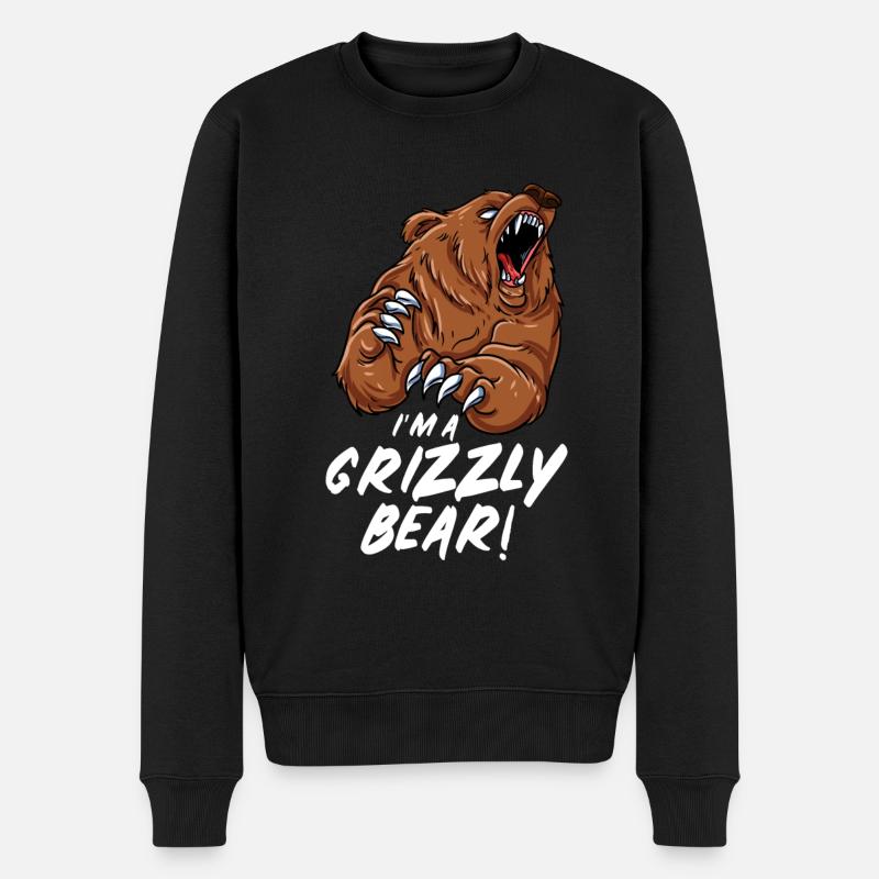 Bär - Männer Premium Bio Pullover - Schwarz