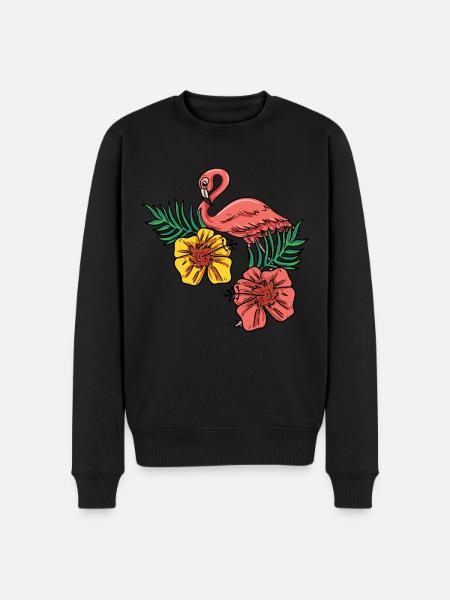 Flamant rose - Pull Premium bio Homme - noir