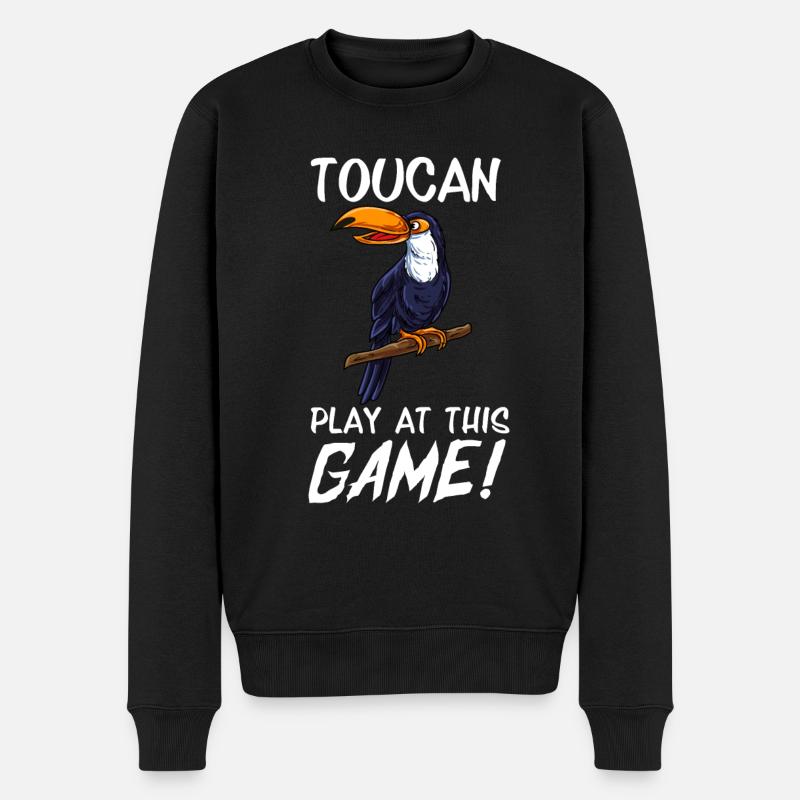 Oiseau toucan - Pull Premium bio Homme - noir