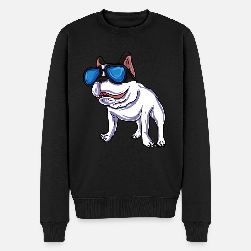 Français Bouledogue - Pull Premium bio Homme - noir
