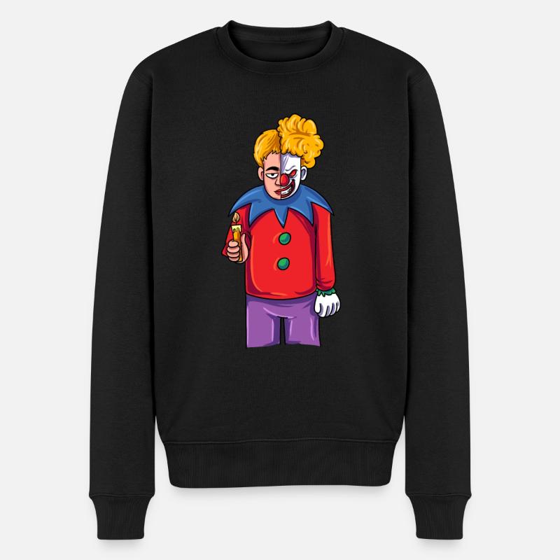 Clown d’Halloween - Pull Premium bio Homme - noir