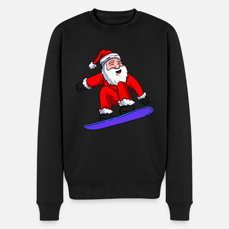 Père Noël Snowboard - Pull Premium bio Homme - noir